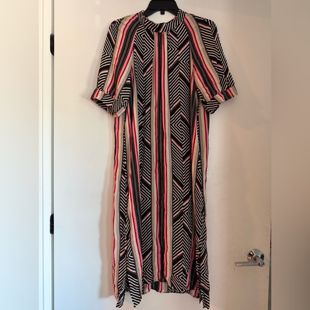 Anthropologie Tunic Dress Size XS McKenzie Mock Neck Short Sleeve Pullover - Picture 2 of 5